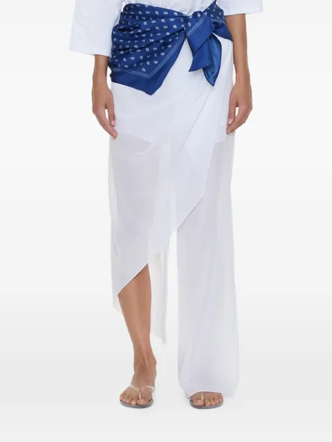 Christopher Esber draped skirt-overlay trousers White 26025697