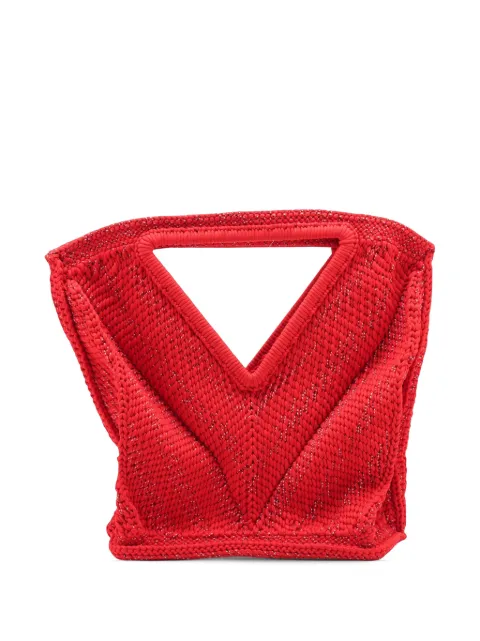 Bottega Veneta Pre-Owned 2012-2026 Nylon Crochet Point tote bag Red 0VDACFL39JC35VLR