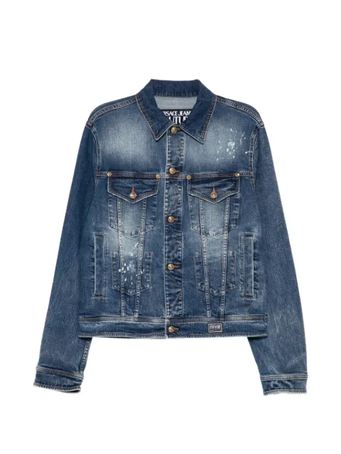 Versace Jeans Couture paint-splatter faded denim jacket Blue E74GAS460EDW022D14
