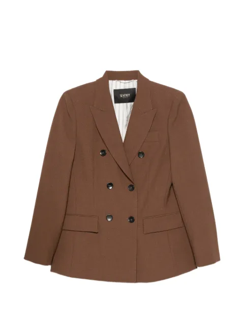 Seventy double-breasted peak-lapel jacket Brown GI073610540285242