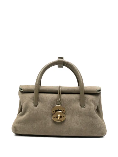 Zanellato small Dotta nubuck-leather tote bag Green 0691200070000S