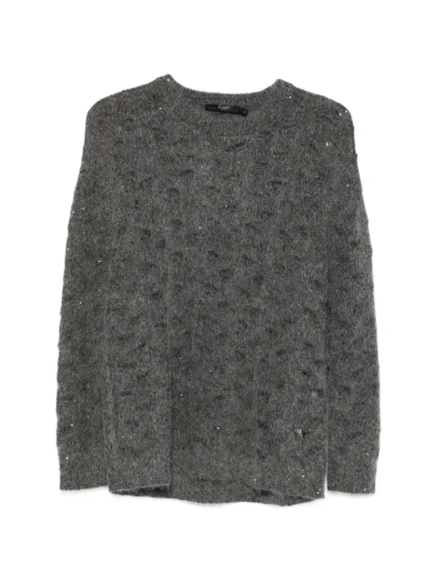 Seventy sequin-embellished open-knit sweater Grey MT4291910799