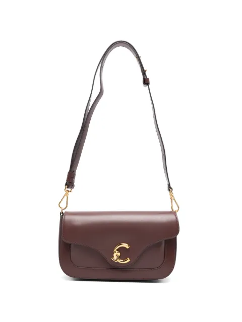 Coccinelle logo-plaque leather shoulder bag Red E1SSK120321