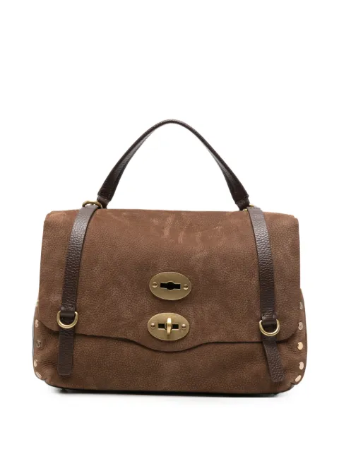 Zanellato small Postina nubuck-leather tote bag Brown 0708800070000