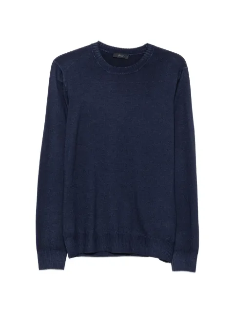 Fay crew-neck long-sleeve sweater Blue NMMC153249T