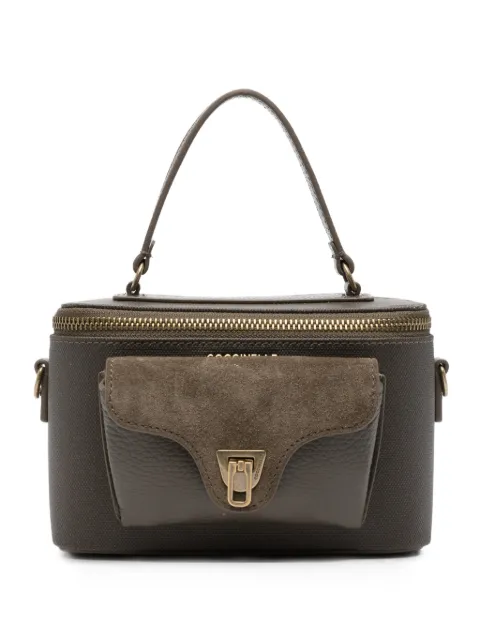 Coccinelle Beat Generation logo-print panelled tote bag Brown E5VB8550101