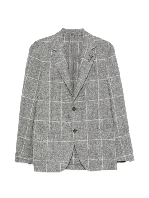 Lardini check-pattern single-breasted blazer Grey CN6202EACIF67511