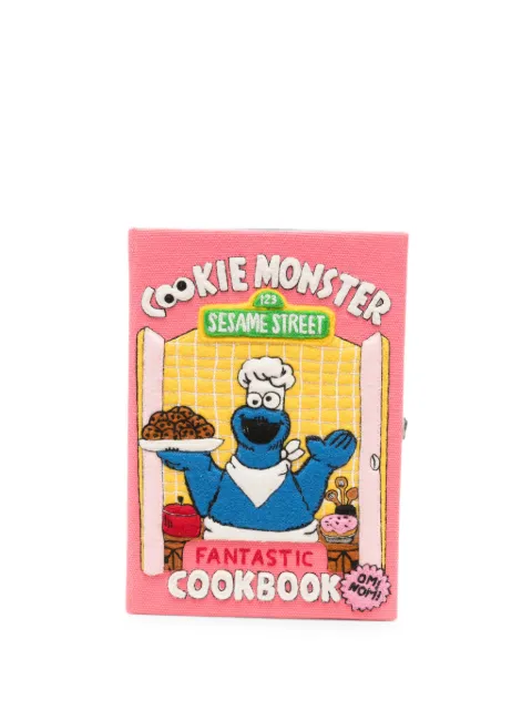 Olympia Le-Tan Cookie Monster book-shaped clutch bag Pink SESAMEBCLI01SPT