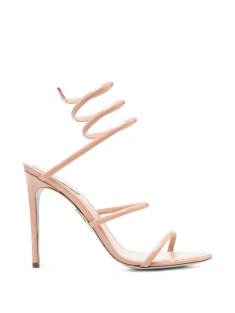 René Caovilla Cleo patent-leather sandals Neutrals C12351105V0015088