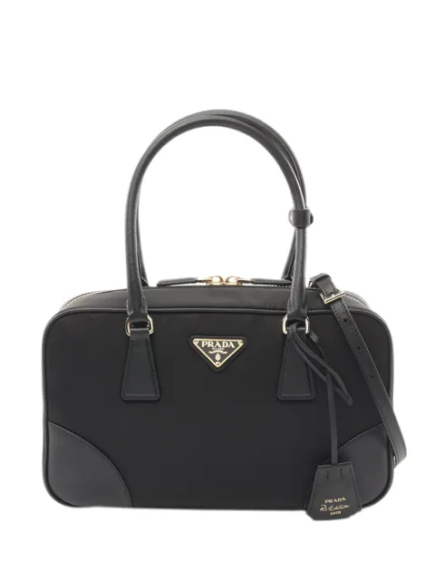 Prada Pre-Owned 2013-2026 Saffiano Trimmed Re Nylon Re Edition 1978 satchel Black WIFNN72352UW5MKT
