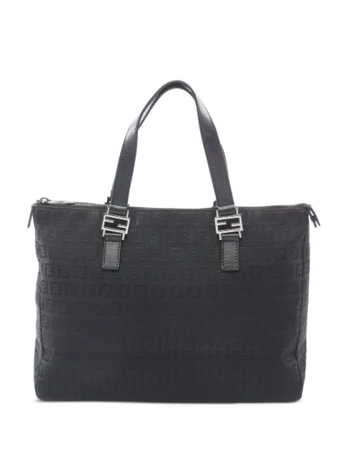 Fendi Pre-Owned 2010s Zucchino FF-logo tote bag Black 1068620