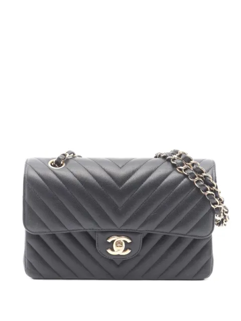 CHANEL Pre-Owned 2021-2022 Chevron-quilting cross body bag Black 107298131227405