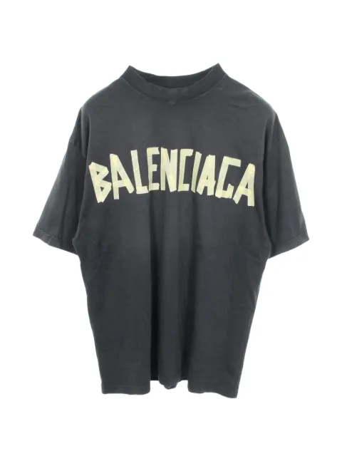 Balenciaga Pre-Owned Tape Type distressed T-shirt Black 1066996