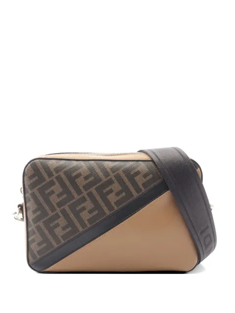 Fendi Pre-Owned 2010s Zucca Diagonal camera shoulder bag Brown 1071977