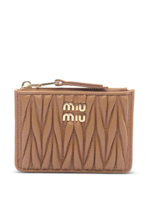 Miu Miu Pre-Owned Matelassé card case Neutrals 1068031