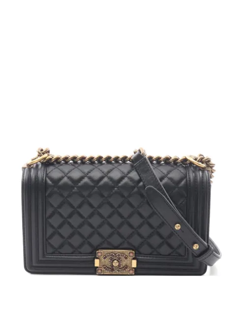 CHANEL Pre-Owned 2020-2021 Boy Chanel shoulder bag Black 107286730332844