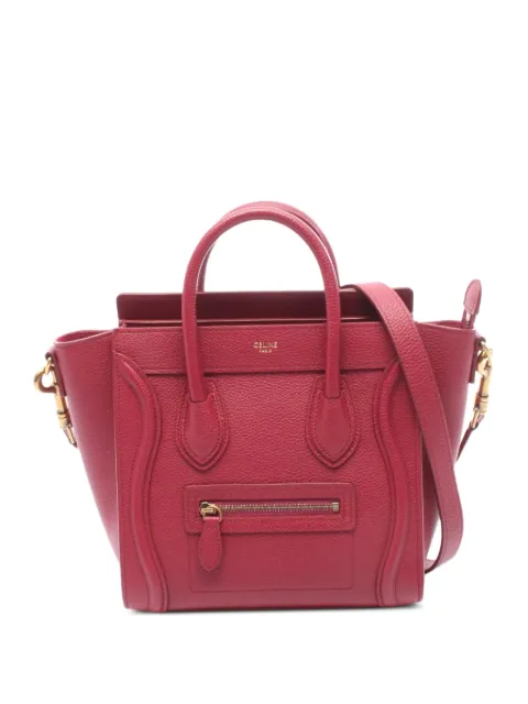 Celine Pre-Owned 2010s Luggage Nano shopper tote bag Red 1072903