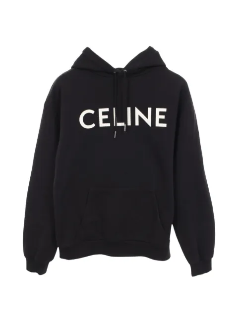 Celine Pre-Owned 2010s logo-print hoodie Black 1058558