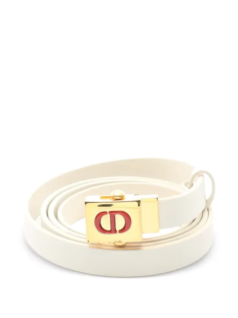 Christian Dior Pre-Owned 2010s CD-logo belt White 1050519