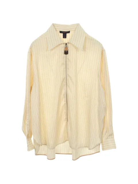 Louis Vuitton Pre-Owned 2010s striped zip-up shirt Neutrals 1058599