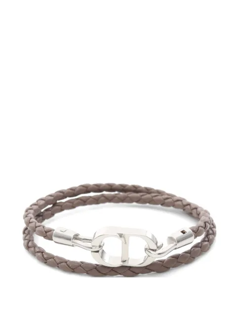 Christian Dior Pre-Owned 2020s CD Icon braided bracelet Silver 1070067