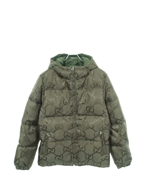 Gucci Pre-Owned 2010s Jumbo GG down jacket Green 1067439
