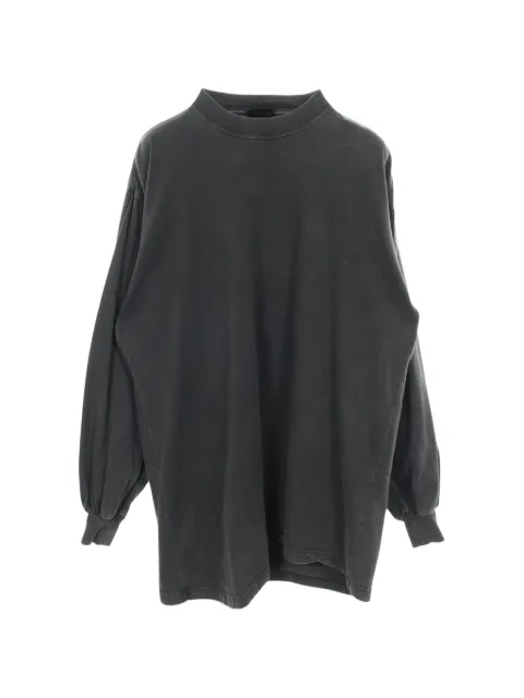 Balenciaga Pre-Owned 2010s logo-print long-sleeve cotton T-shirt Grey 1050434
