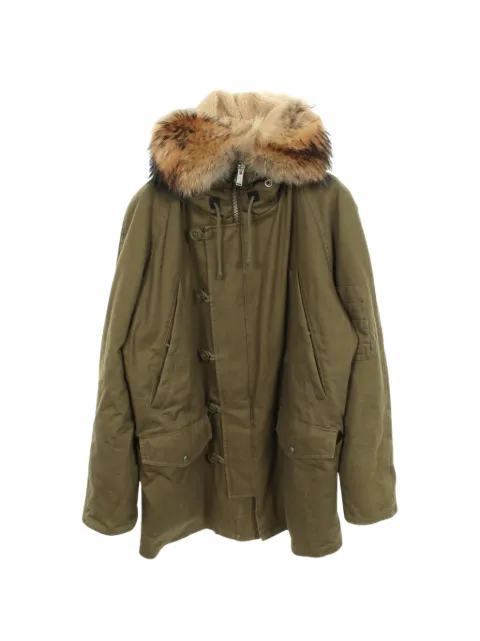 Saint Laurent Pre-Owned 2010s zip-up hooded coat Green 1066894