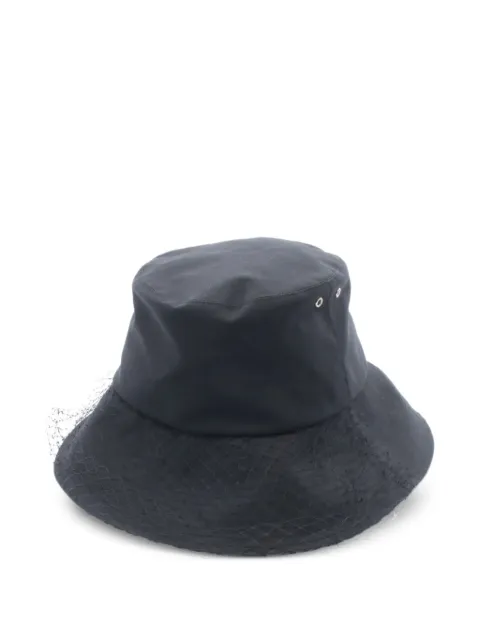 Christian Dior Pre-Owned 2010s Teddy-D tulle bucket hat Black 1036936