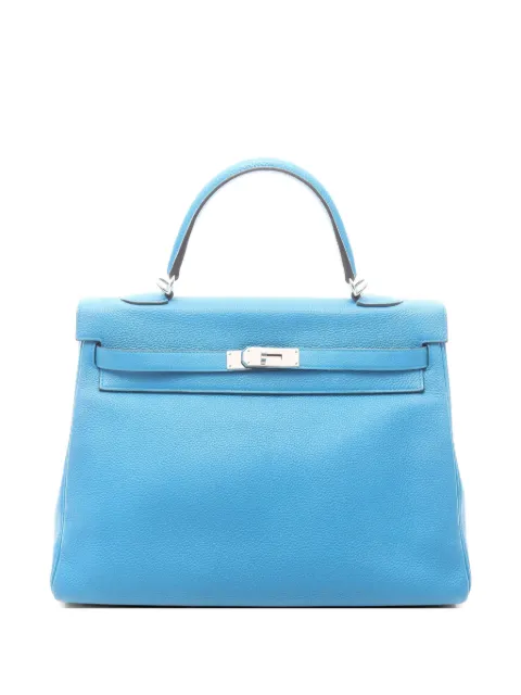 Hermès Pre-Owned 2017 35 Kelly tote bag Blue 1064069A