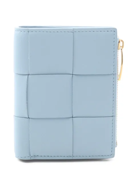 Bottega Veneta Pre-Owned 2010s Cassette maxi Intrecciato bi-fold wallet Blue 1062411