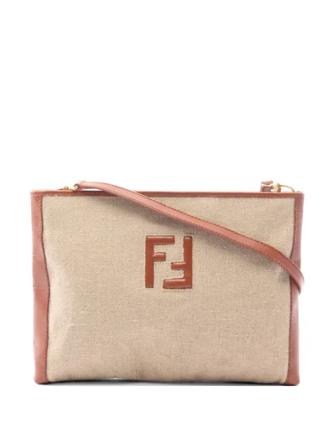 Fendi Pre-Owned FF logo cross body bag Neutrals 1072566