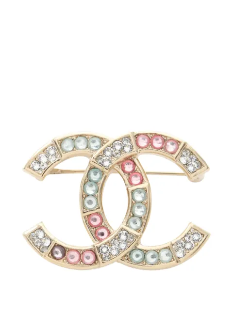 CHANEL Pre-Owned 1986-1988 Coco Mark brooch Gold 1060255