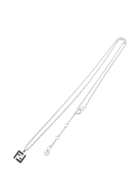 Fendi Pre-Owned FF pendant necklace Silver 1068018