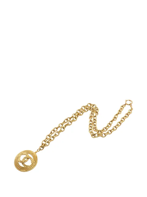 CHANEL Pre-Owned 1986-1988 Coco Mark necklace Gold 1060254