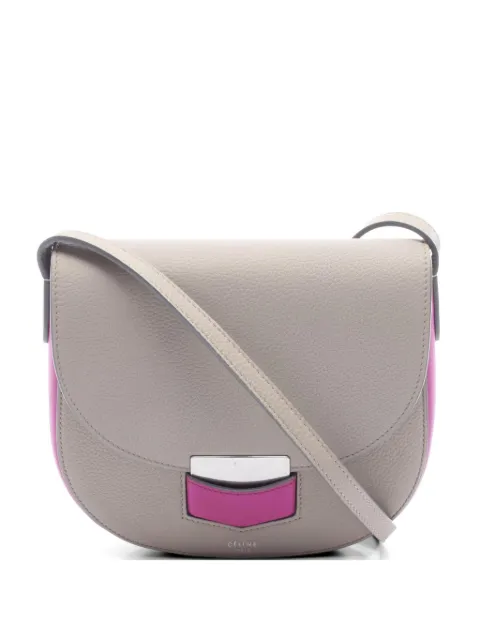 Celine Pre-Owned 2000s Trotteur bicolor shoulder bag Grey 1060709