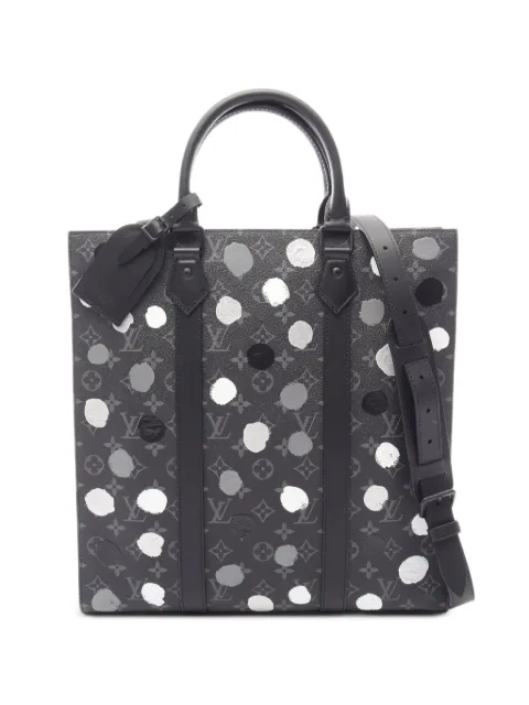 Louis Vuitton Pre-Owned LOUIS VUITTON × yayoi kusama Sac Plat Monogram Eclipse 2WAY Handbag tote bag Black 1073373