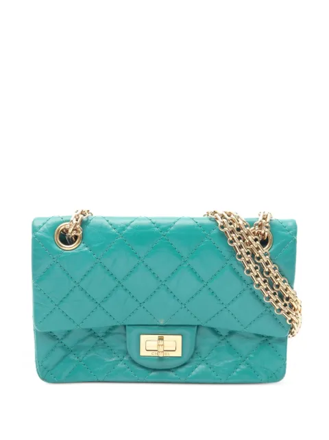CHANEL Pre-Owned 2019 2.55 quilted shoulder bag Green 107332528159578