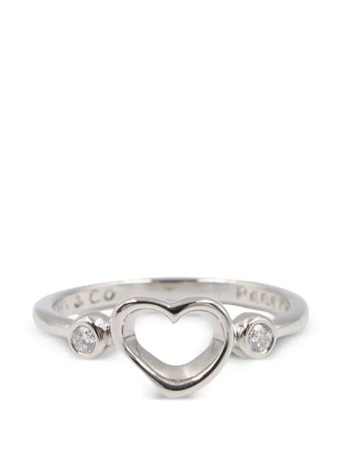 Tiffany & Co. Pre-Owned 2010s Open Heart diamond ring Silver 1060193
