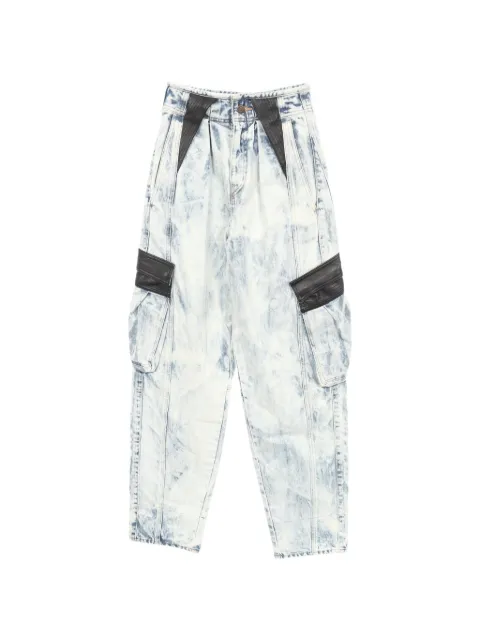 Celine Pre-Owned 2000s tie-dye parachute pants Blue 1050535