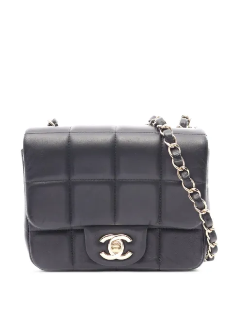CHANEL Pre-Owned 2021 Chocolate Bar flap mini bag Black 1074036P6GJ9E60
