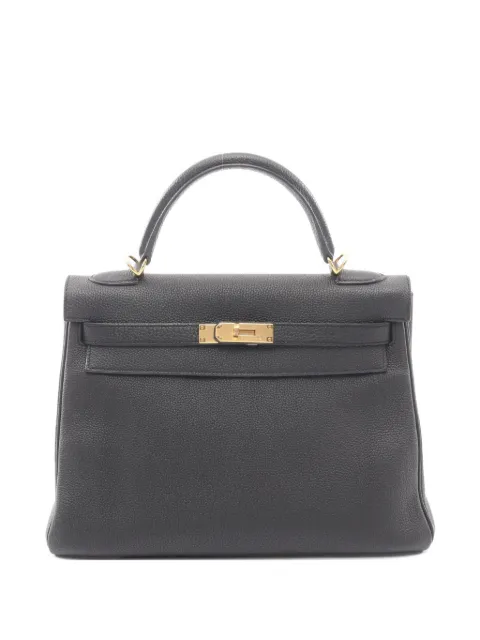 Hermès Pre-Owned 2017 32 Kelly leather handbag Black 1073806A