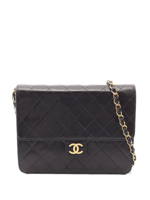 CHANEL Pre-Owned 1997-1999 Matelassé Single Flap lambskin shoulder bag Black 10733825437257