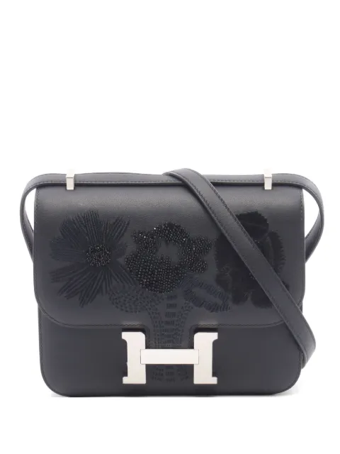 Hermès Pre-Owned Constance 3 mini dancing flowers shoulder bag Black 1073865W