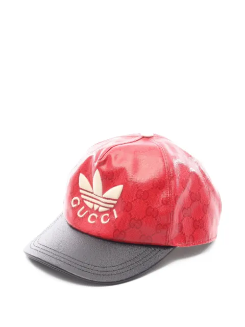 Gucci Pre-Owned 2010s x adidas GG Trefoil baseball cap Red 1060325
