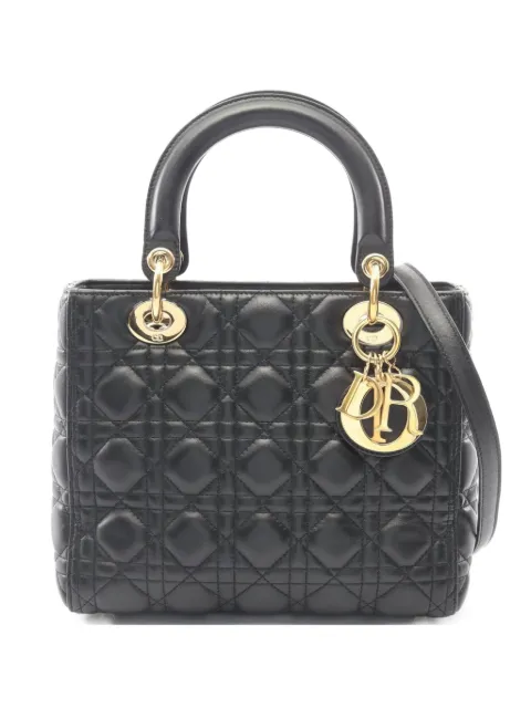 Christian Dior Pre-Owned 10s Lady Dior Cannage shoulder bag Black 1074367