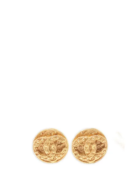 CHANEL Pre-Owned 1986-1988 Coco Mark earrings Gold 1050097