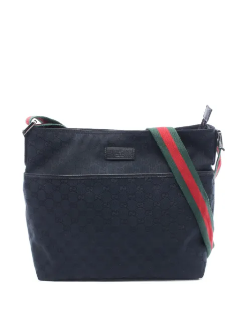 Gucci Pre-Owned 2010s GG Canvas Sherry Line shoulder bag Blue 1065781