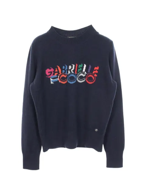 CHANEL Pre-Owned 1986-1988 Gabrielle Coco sweater Blue 1071882