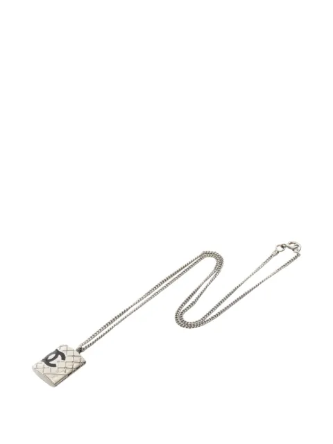CHANEL Pre-Owned 1986-1988 Cambon Line necklace Silver 1060546